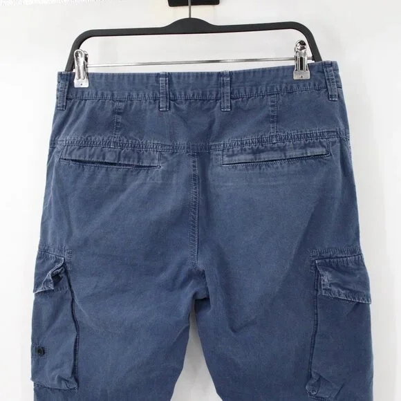 Stone Island Cargo Pants Men 30 Type SL Blue garment dyed trouser Cotton Pockets - Picture 5 of 15